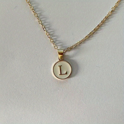 English Letters Decor Necklace Simple Pendant Necklace Alloy Necklace Jewelry Accessories For Women Gifts