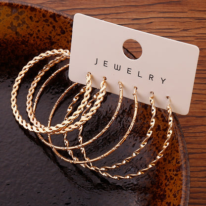 14K Plated Classic Hoop Earrings Set - Timeless Jewelry for Daily Wear, Party Decoration, and Ornament - Hypoallergenic, Nickel-Free, and Durable