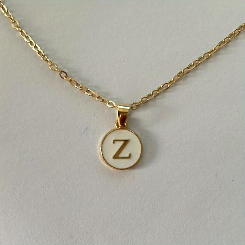 English Letters Decor Necklace Simple Pendant Necklace Alloy Necklace Jewelry Accessories For Women Gifts