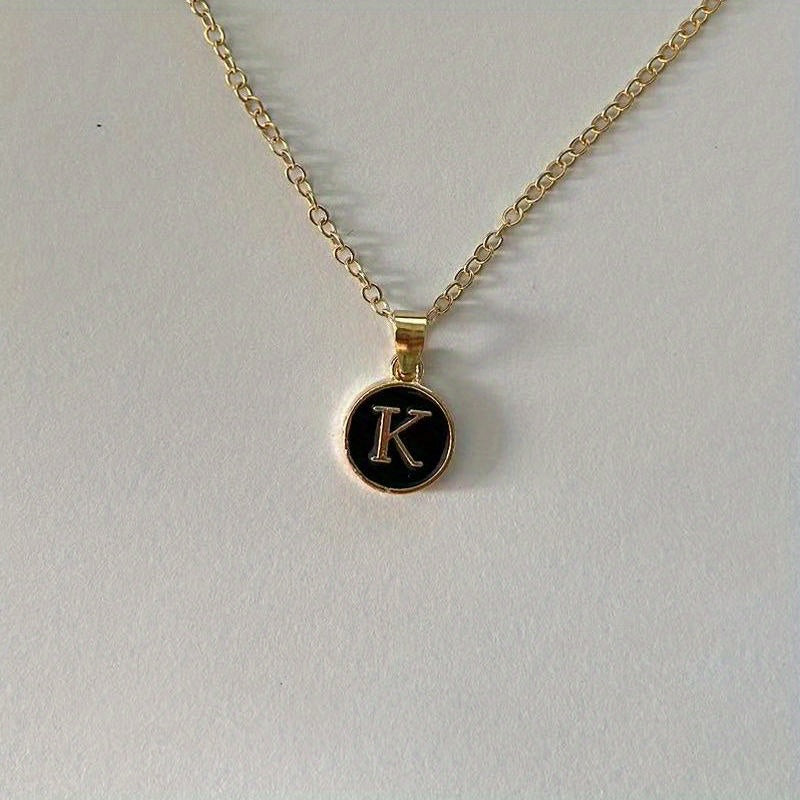 English Letters Decor Necklace Simple Pendant Necklace Alloy Necklace Jewelry Accessories For Women Gifts