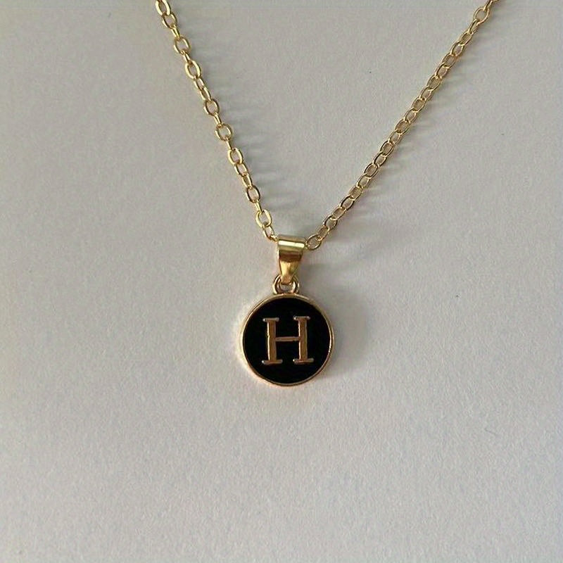 English Letters Decor Necklace Simple Pendant Necklace Alloy Necklace Jewelry Accessories For Women Gifts