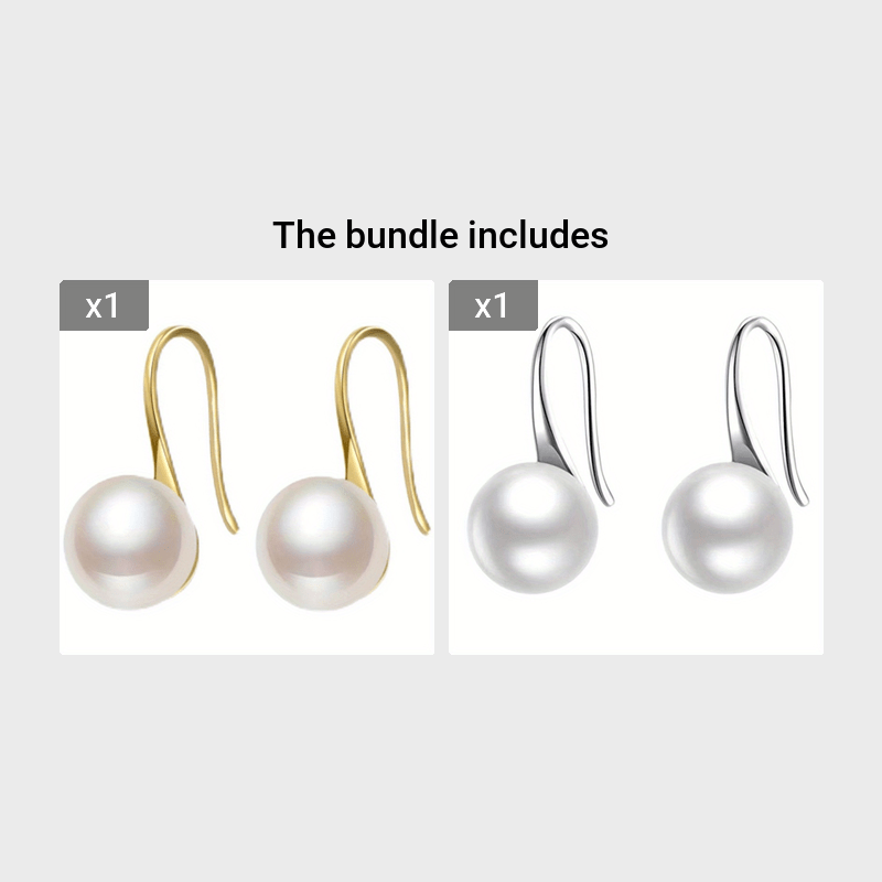 Elegant Faux Pearl Decor Hoop Earrings Elegant Japanese/ Korean Style Silver Plated Jewelry Banquet Party Ornaments