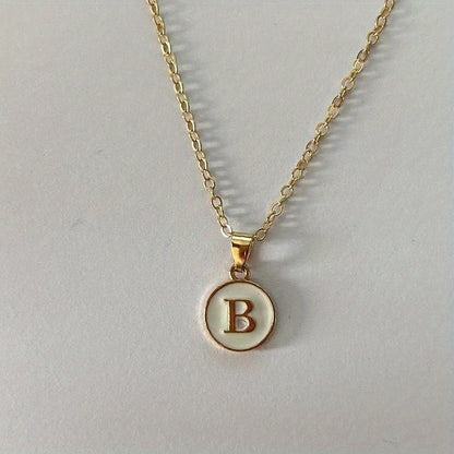 English Letters Decor Necklace Simple Pendant Necklace Alloy Necklace Jewelry Accessories For Women Gifts