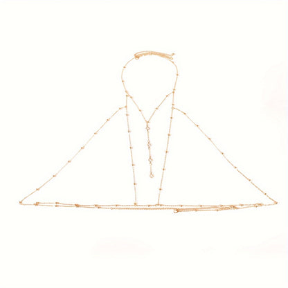 1 Fashionable Ultra-Shiny Women's Bra Chain Body Jewelry with Rhinestone Inlay, Suitable for Daily Wear, Parties, Nightclubs, Fashion Shows, and Fashion Photography