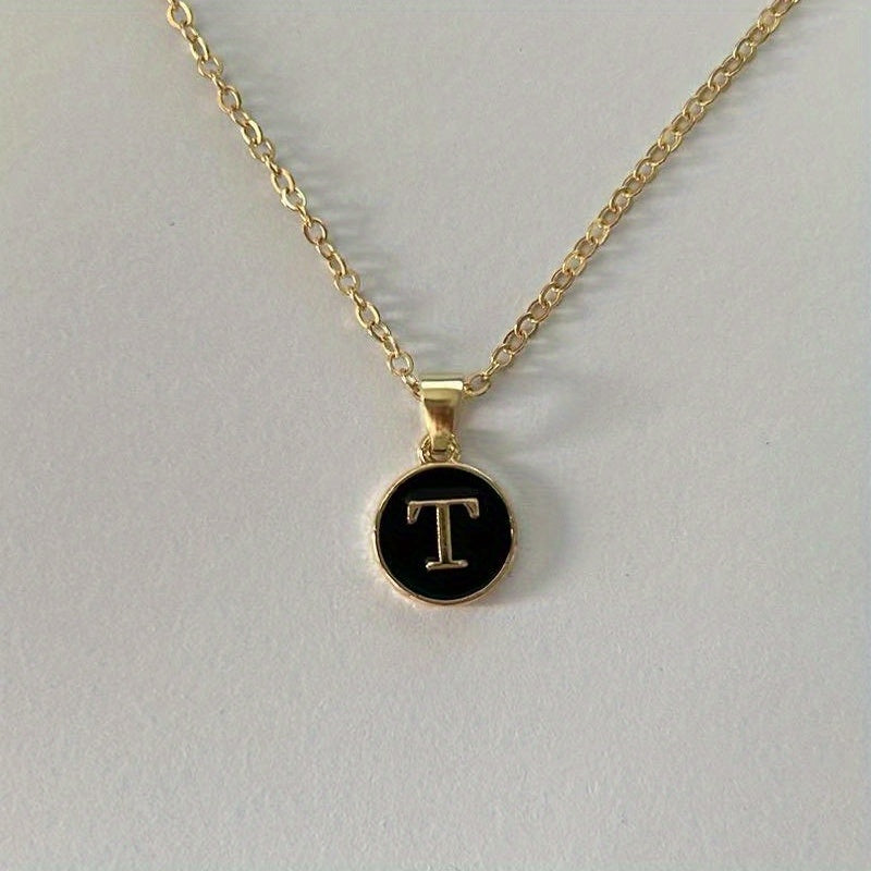 English Letters Decor Necklace Simple Pendant Necklace Alloy Necklace Jewelry Accessories For Women Gifts
