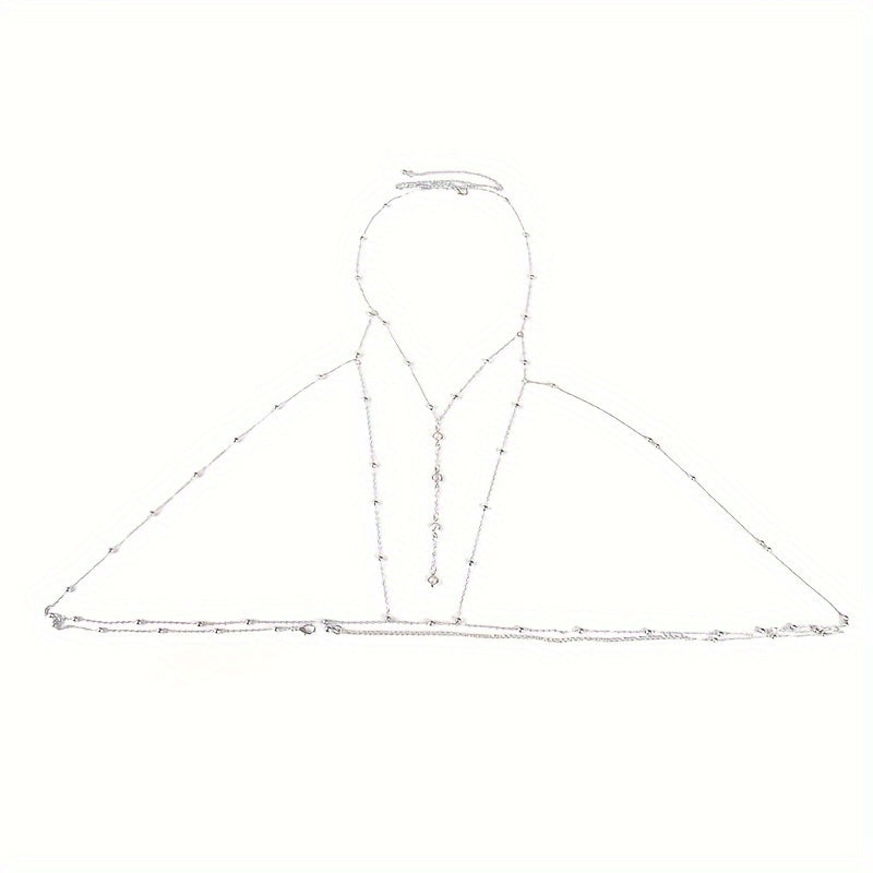 1 Fashionable Ultra-Shiny Women's Bra Chain Body Jewelry with Rhinestone Inlay, Suitable for Daily Wear, Parties, Nightclubs, Fashion Shows, and Fashion Photography