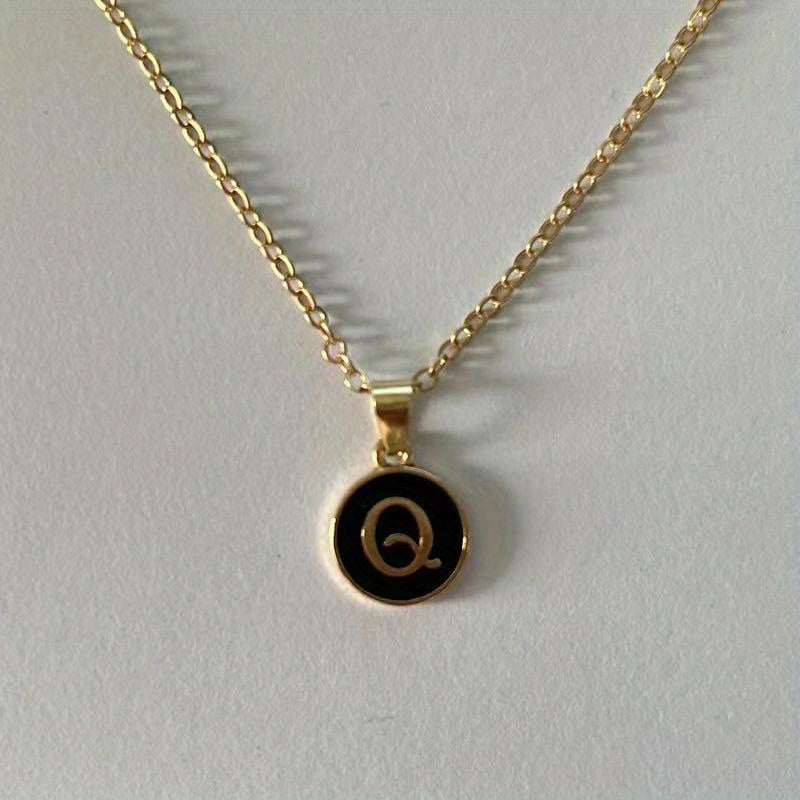 English Letters Decor Necklace Simple Pendant Necklace Alloy Necklace Jewelry Accessories For Women Gifts