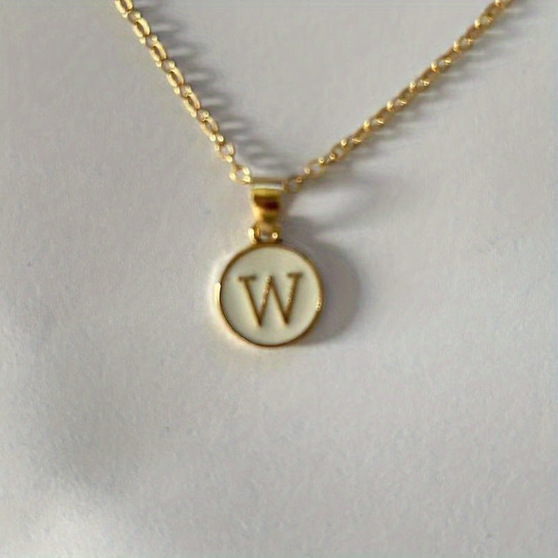 English Letters Decor Necklace Simple Pendant Necklace Alloy Necklace Jewelry Accessories For Women Gifts