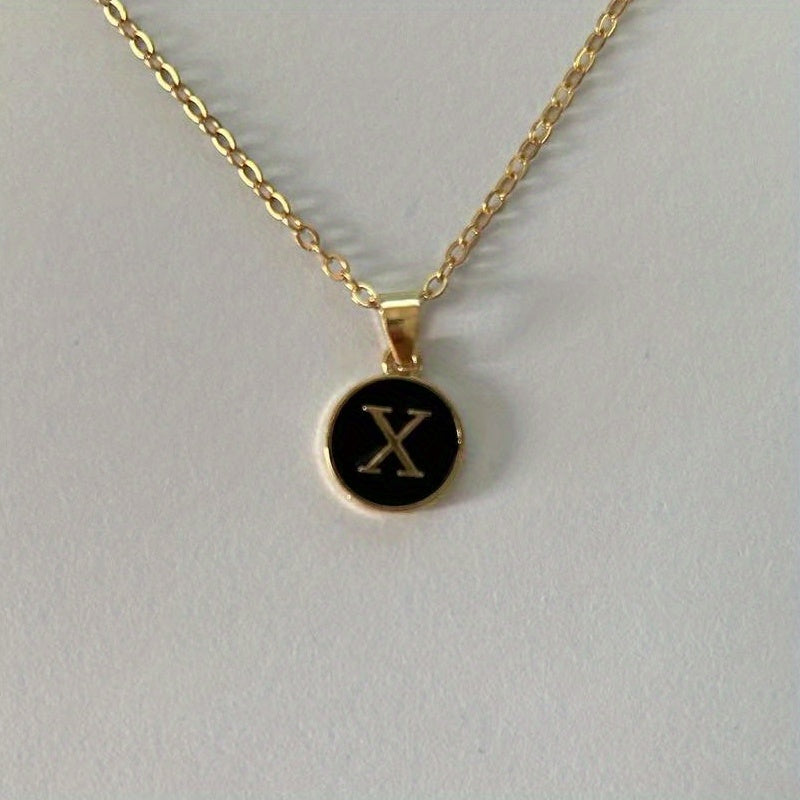 English Letters Decor Necklace Simple Pendant Necklace Alloy Necklace Jewelry Accessories For Women Gifts