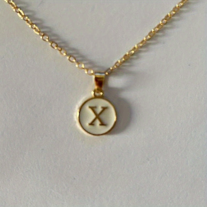 English Letters Decor Necklace Simple Pendant Necklace Alloy Necklace Jewelry Accessories For Women Gifts