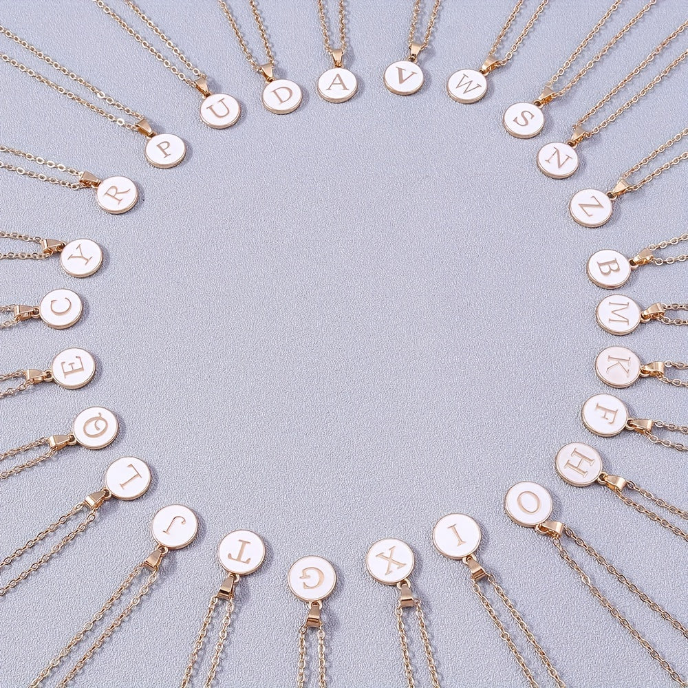 English Letters Decor Necklace Simple Pendant Necklace Alloy Necklace Jewelry Accessories For Women Gifts
