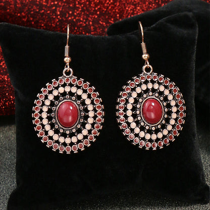 Boho Geometric Waterdrop Tassel Earrings for Women - Vintage Style Ear Jewelry