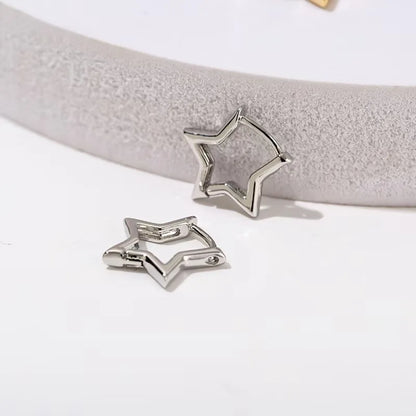 Geometric Star Earrings For Women Stainless Steel Star Hoop Earring Girl Jewelry Gift Charm Hypoallergenic Accessories Brincos