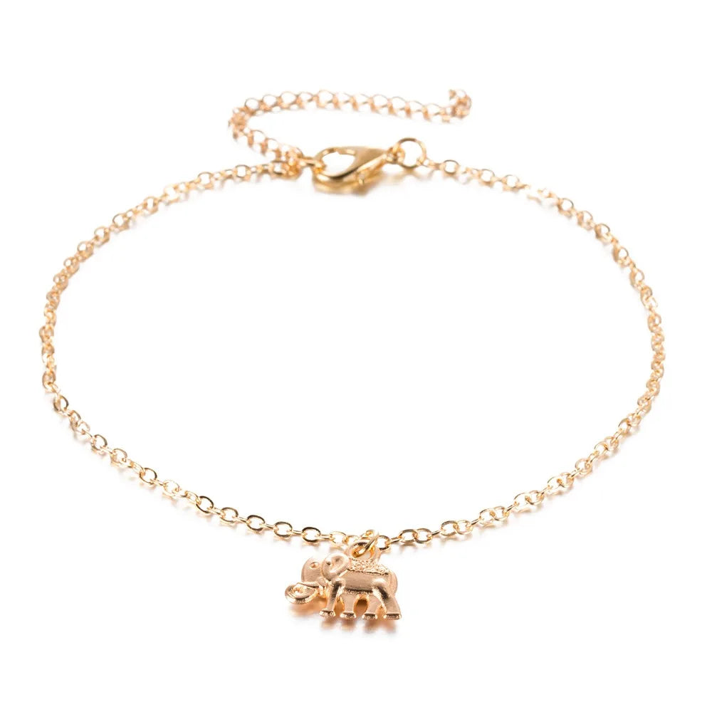 IPARAM Women's Anklet Bohemian Layered Heart Anklet 2021 Summer Beach Anklets On Foot Ankle Bracelets For Women Leg Chain