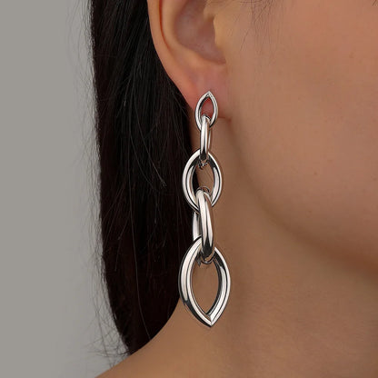 New Fashion Trend Unique Design Elegant Delicate Long Snake Bone Chain Tassel Earrings Women Jewelry Wedding Party Premium Gifts