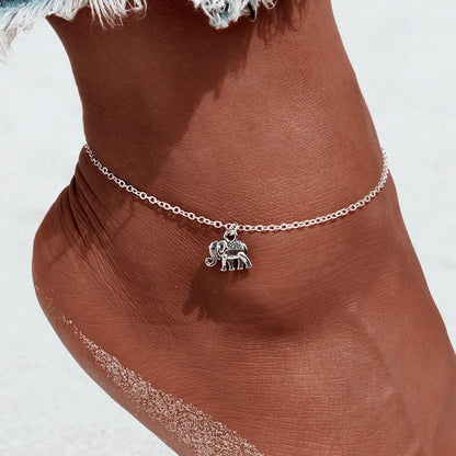 IPARAM Women's Anklet Bohemian Layered Heart Anklet 2021 Summer Beach Anklets On Foot Ankle Bracelets For Women Leg Chain