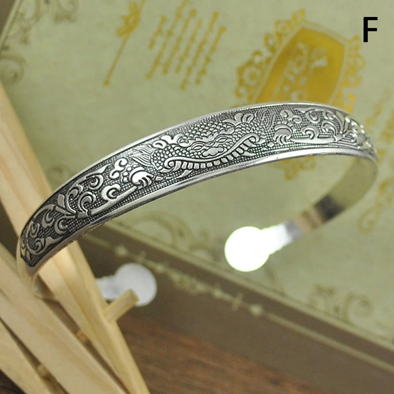 9styles Vintage Silver Bangles Bracelet Antique Tibetan Silver Bracelets For Women Tibetan Silver Jewelry