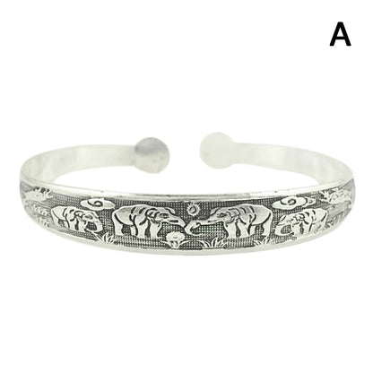 9styles Vintage Silver Bangles Bracelet Antique Tibetan Silver Bracelets For Women Tibetan Silver Jewelry