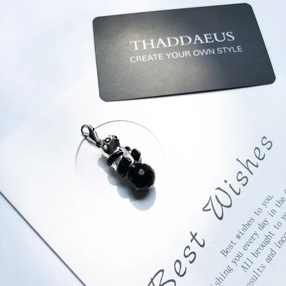 Pendant Panda With Crystal 925 Sterling Silver Cute Jewelry Europe Style Accessories Gift For Women Men
