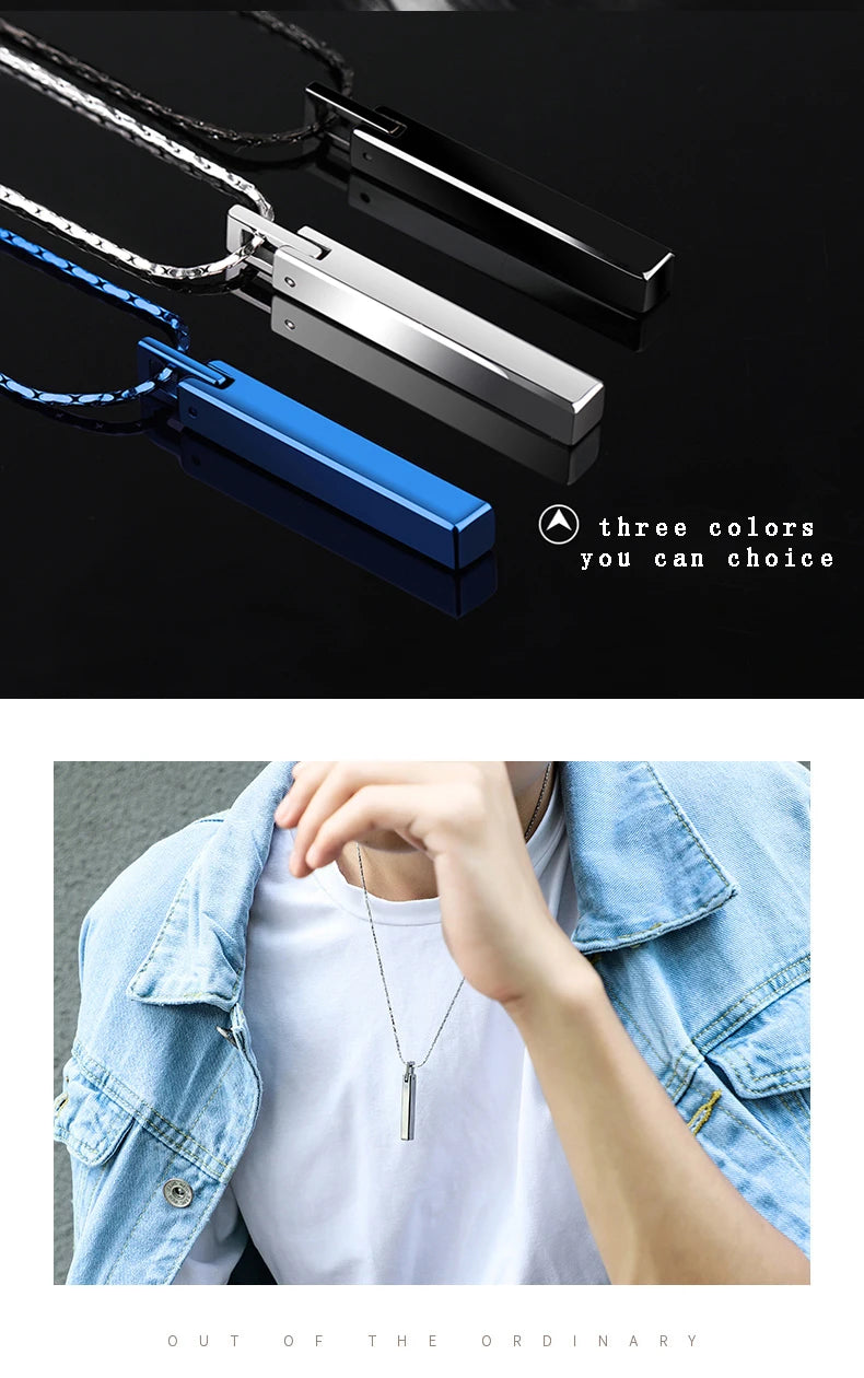 Pendants for Men and Women Classic Tungsten High Polished Scratch Proof for Couples Necklace  Engraving