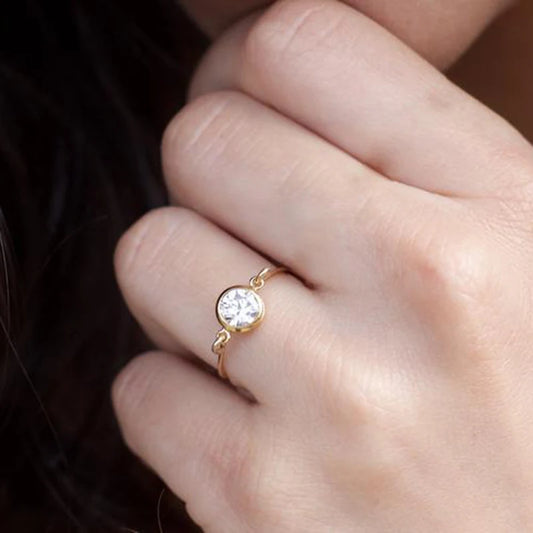 14k Gold Filled Zircon Rings Handmade Minimalism Rings  Knuckle Jewelry Bague Femme Anillos Joyas Aneis Boho Rings for Women