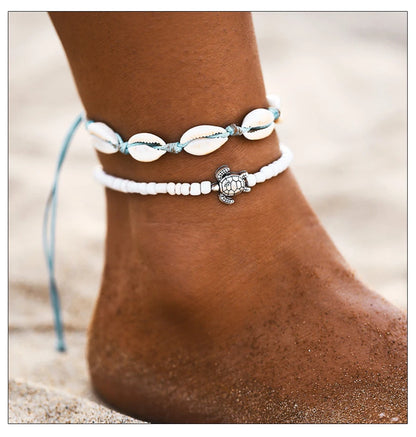 Fashion Colorful Turkish Eyes Anklets for Women Charm Gold Color Beads Pendant barefoot sandals Anklet Foot Jewelry Accessories