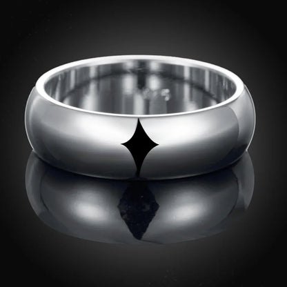 Wholesale High Quality 925 Sterling Silver Rings Fashion Simple Round Circle Rings For Women Party Jewelry Size 5 6 7 8 9 10