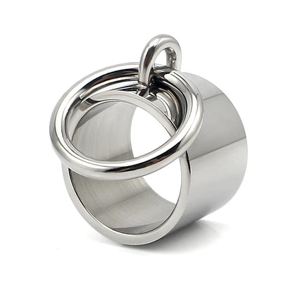 Laser Rings for Women Fashion Geometric Bar Knuckle Jewelry Gold Silver Color 15mm 316L Stainless Steel Cool Ring