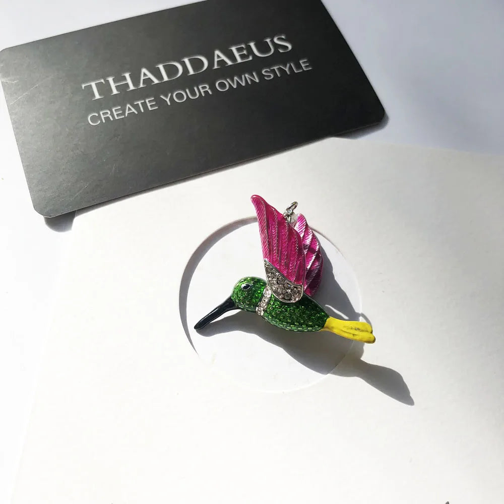 Pendant Hummingbird Colorful Brand New Fashion Jewelry Europe Style 925 Sterling Silver Trendy Gift For Woman