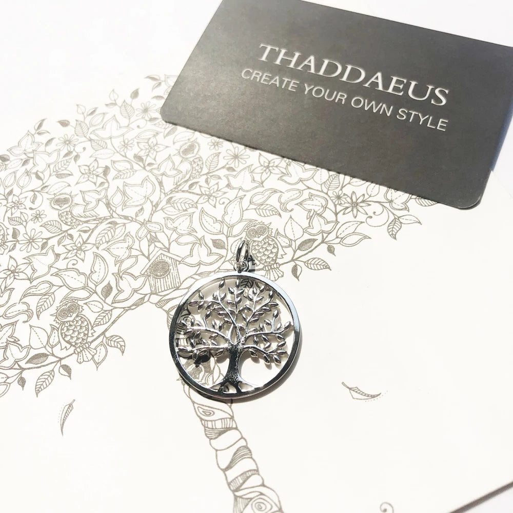 Pendant Tree Summer Fashion Jewelry Europe Style Bijoux Nature 925 Sterling Silver Romantic Gift For Woman