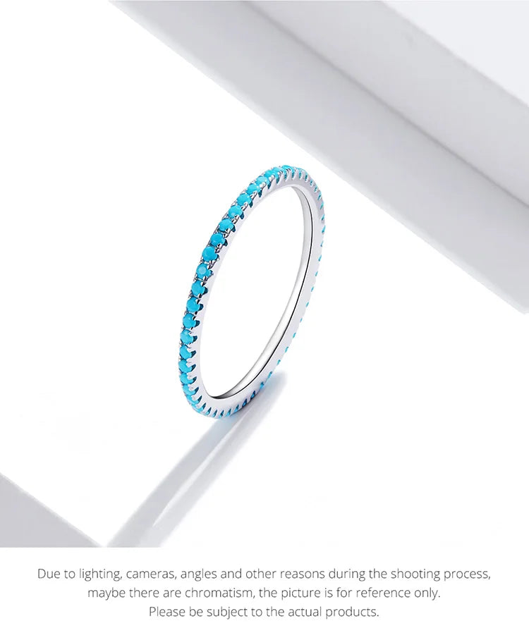 BAMOER 925 Sterling Silver Full pave CZ Simulated Diamond Stackable Ring, Women Gold Plated Engagement Wedding Eternity Bands