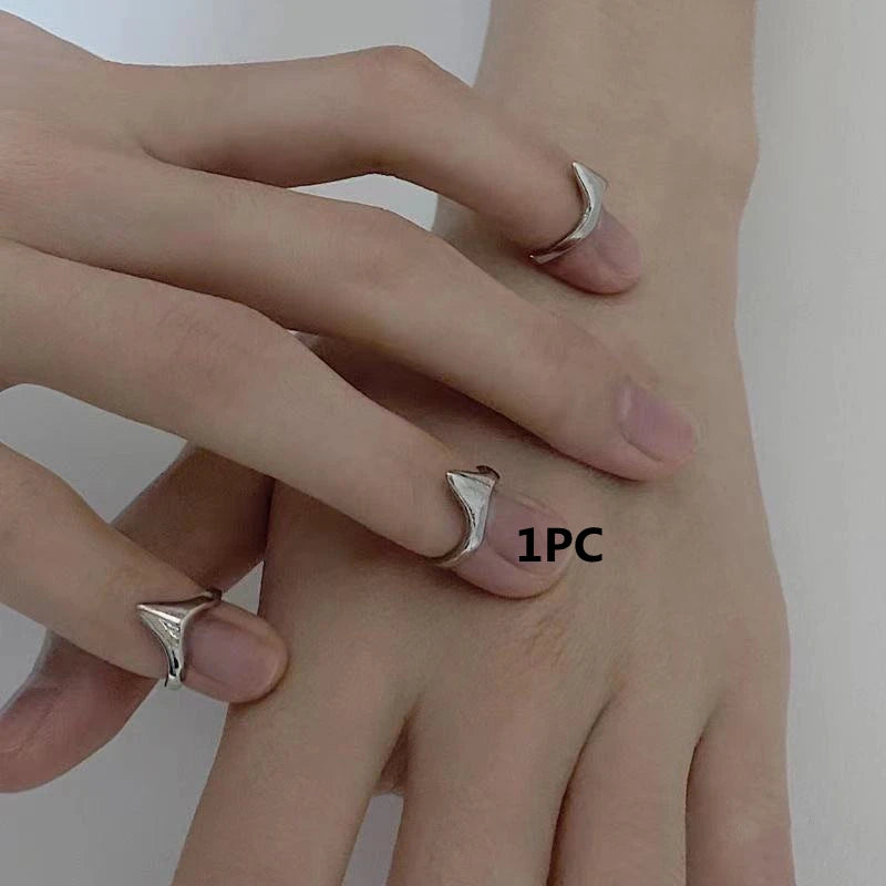 4pcs Knife Edge Metal Tail Ring Simple Personality Cool Opening Fashion Ring for Men Women Girls Men Party Jewelry 2022 New INS