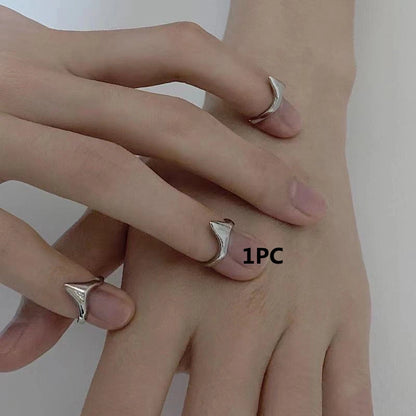 4pcs Knife Edge Metal Tail Ring Simple Personality Cool Opening Fashion Ring for Men Women Girls Men Party Jewelry 2022 New INS