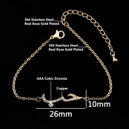 I love you Arabic Language Bracelet For Women Islam Stainless Steel Bracelets Romantic Charm Jewelry Valentines Day Gifts 2024