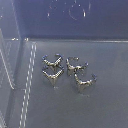 4pcs Knife Edge Metal Tail Ring Simple Personality Cool Opening Fashion Ring for Men Women Girls Men Party Jewelry 2022 New INS