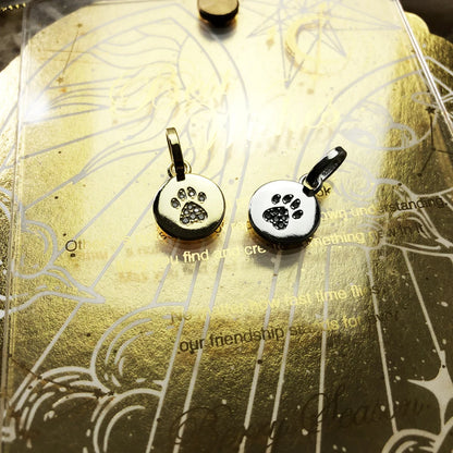 Pendants Disc Cute Little Cat Paw Autumn Jewelry 925 Sterling Silver Gift For Women Pet