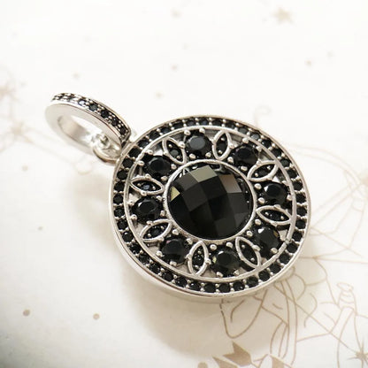 Pendant Black Ornament Brand New Glam 925 Sterling Silver Jewelry Europe Style Fashion Accessorie Gift For Soul Woman