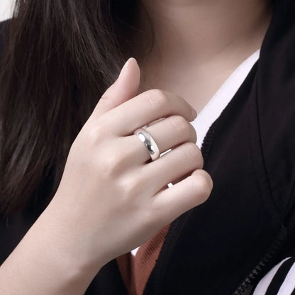 Wholesale High Quality 925 Sterling Silver Rings Fashion Simple Round Circle Rings For Women Party Jewelry Size 5 6 7 8 9 10