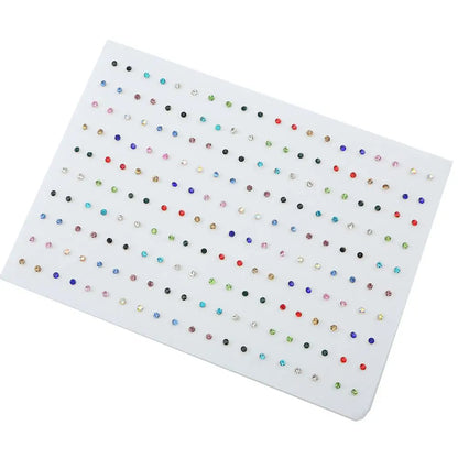 100Pairs Acrylic Crystal Heart Star Moon Small Stud Earrings Set For Women Girl Animal Flower Plastic Earring 2021 Trend Jewelry