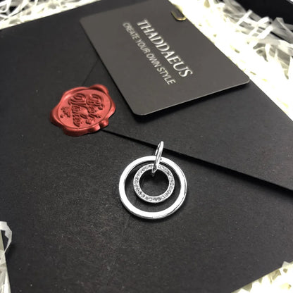 Pendant Circles Pave Brand New Fashion Glam Jewelry Europe 925 Sterling Silver Accessories Soul Gift For Women