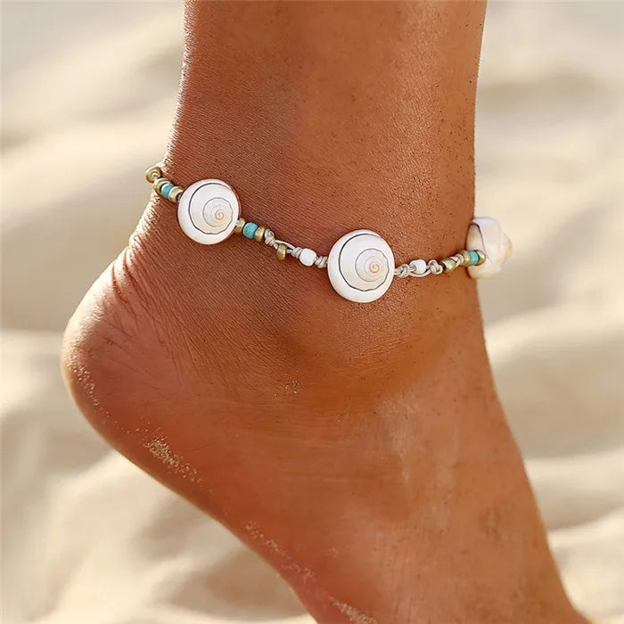 Fashion Colorful Turkish Eyes Anklets for Women Charm Gold Color Beads Pendant barefoot sandals Anklet Foot Jewelry Accessories