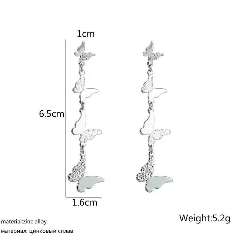 Fold Metal Dangle Earrings for Women Shell Shape Pendants Drop Earrings Cool Stuff Girls Fashion Ear Jewelry pendientes mujer
