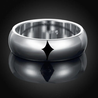 Wholesale High Quality 925 Sterling Silver Rings Fashion Simple Round Circle Rings For Women Party Jewelry Size 5 6 7 8 9 10
