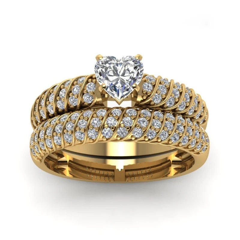 Fashion Women Jewelry Ring Elegant Crystal Rhinestones Ring For Women Accessories Bride Wedding Party Ring Gift
