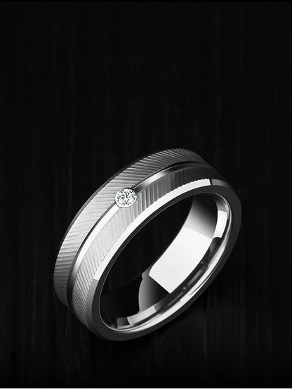 Rings for Men Women 7mm Width Plated Tungsten Carbide Rings Brushed with High Quality Fine Jewelry,Customized