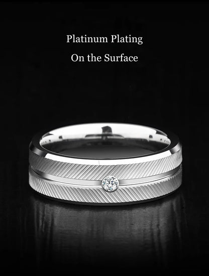 Rings for Men Women 7mm Width Plated Tungsten Carbide Rings Brushed with High Quality Fine Jewelry,Customized