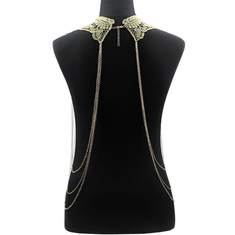Lace Flower Choker Necklace Large Fashion Women's Long Necklaces 2024 Massive Statement Elegant Jewelry