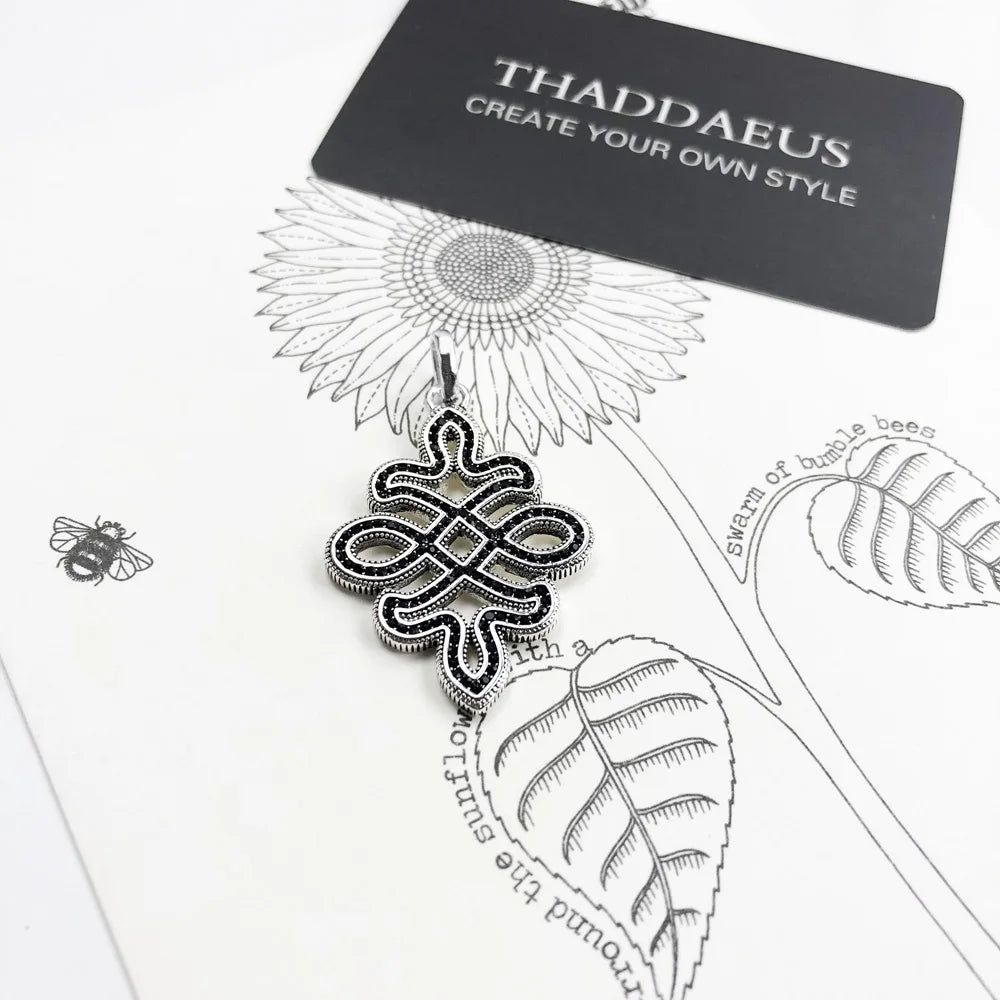 Pendant Black Love Knot Maori Cross Tooth Diver Fashion Rebel Street Jewelry Europe Bijoux Accessories Gift For Men Woman
