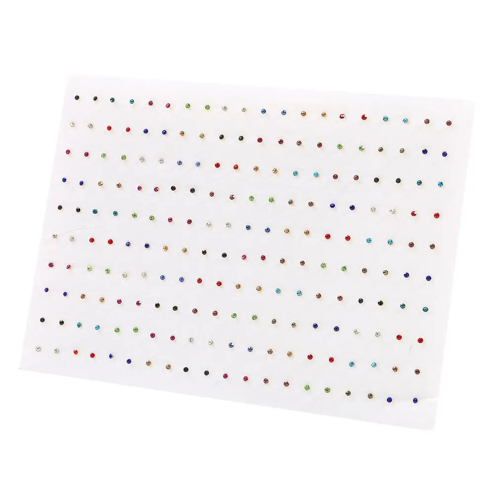 100Pairs Acrylic Crystal Heart Star Moon Small Stud Earrings Set For Women Girl Animal Flower Plastic Earring 2021 Trend Jewelry