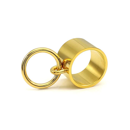 Laser Rings for Women Fashion Geometric Bar Knuckle Jewelry Gold Silver Color 15mm 316L Stainless Steel Cool Ring